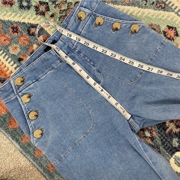 Talbots 2 Sailor Jeans Mystic Wash High Rise Trouser Denim‎ Button Details - Picture 13 of 14